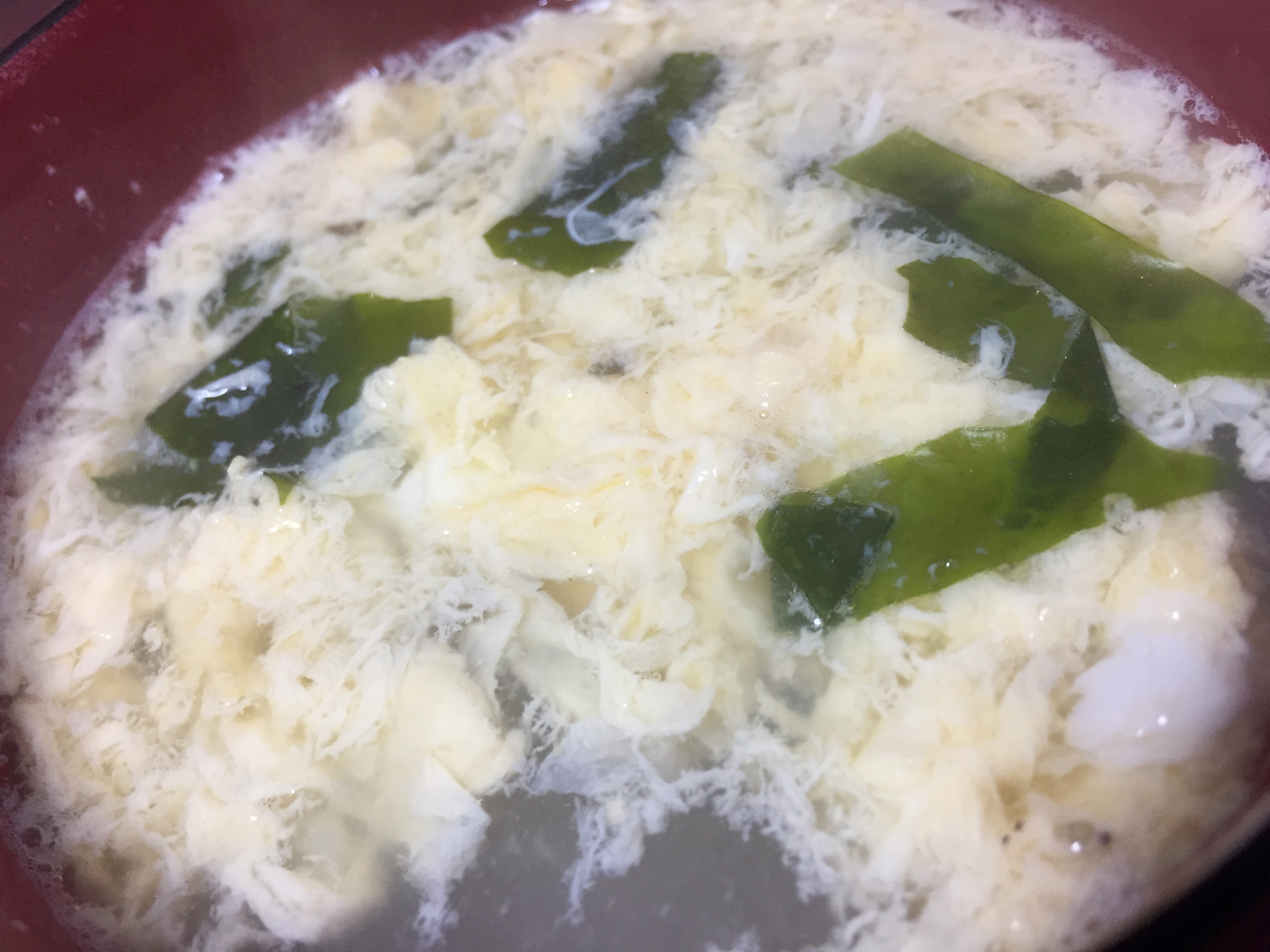 中華風溶き卵わかめスープ　レシピ