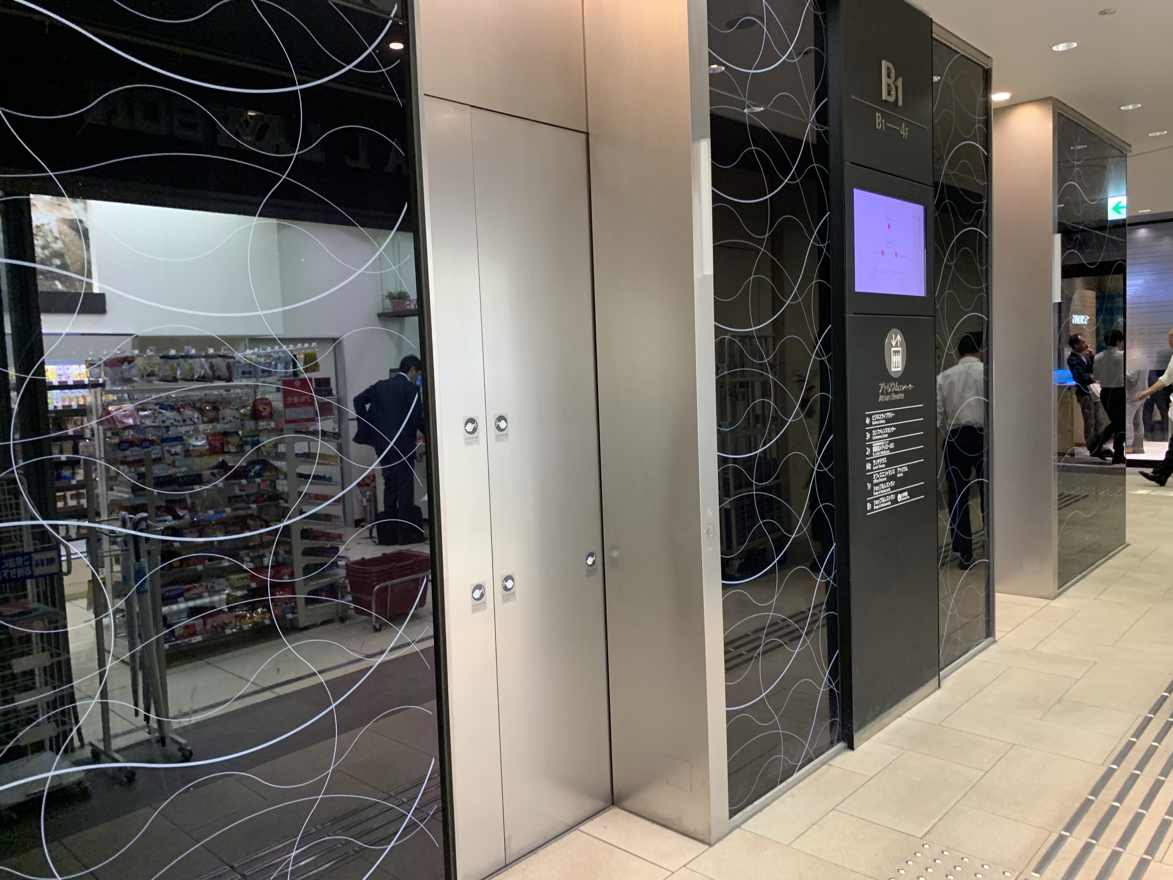 大手町フィナンシャルシティサウスタワー地下 エレベーター